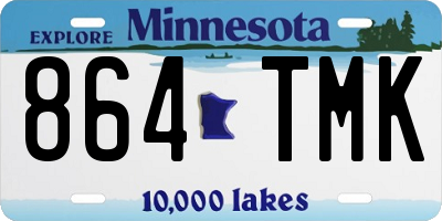 MN license plate 864TMK