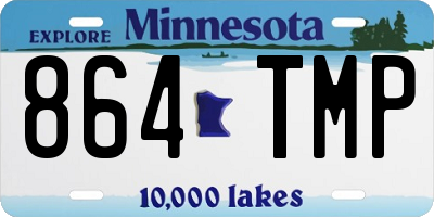 MN license plate 864TMP