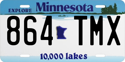MN license plate 864TMX