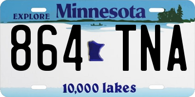 MN license plate 864TNA