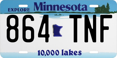 MN license plate 864TNF