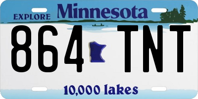 MN license plate 864TNT