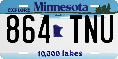 MN license plate 864TNU