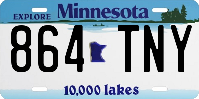 MN license plate 864TNY