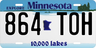 MN license plate 864TOH