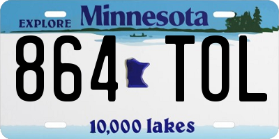 MN license plate 864TOL