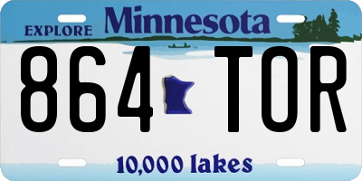MN license plate 864TOR