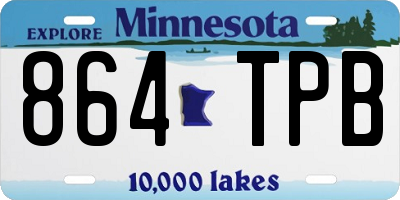 MN license plate 864TPB
