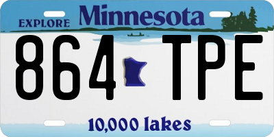 MN license plate 864TPE