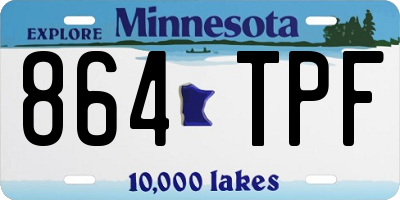 MN license plate 864TPF
