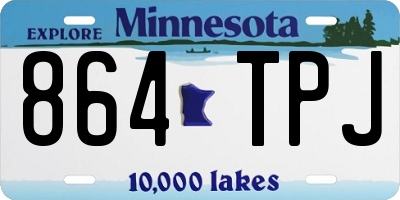 MN license plate 864TPJ