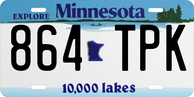 MN license plate 864TPK