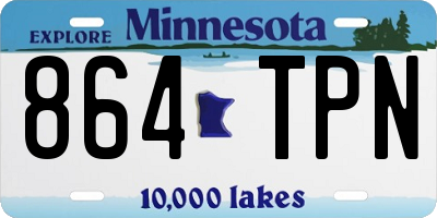 MN license plate 864TPN