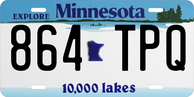 MN license plate 864TPQ
