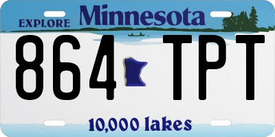 MN license plate 864TPT