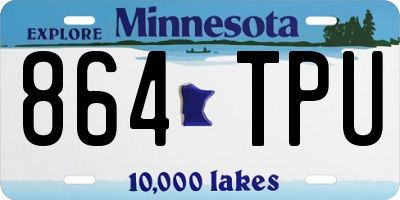 MN license plate 864TPU
