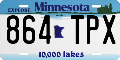 MN license plate 864TPX