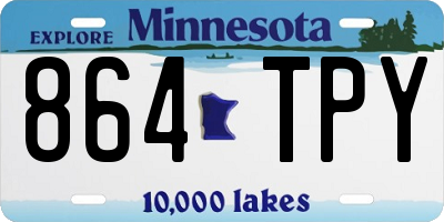 MN license plate 864TPY