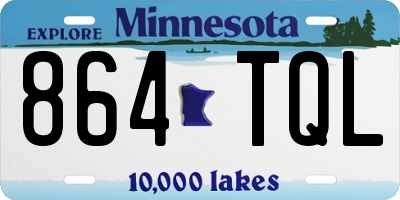 MN license plate 864TQL