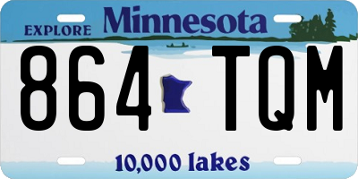 MN license plate 864TQM
