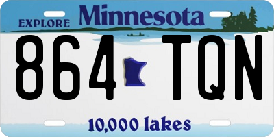 MN license plate 864TQN
