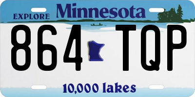 MN license plate 864TQP
