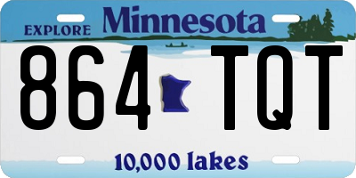 MN license plate 864TQT
