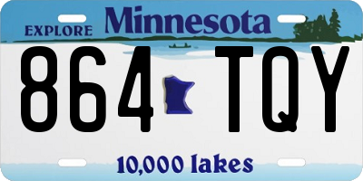 MN license plate 864TQY