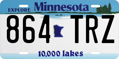 MN license plate 864TRZ