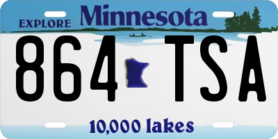 MN license plate 864TSA