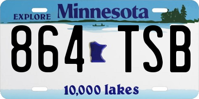 MN license plate 864TSB