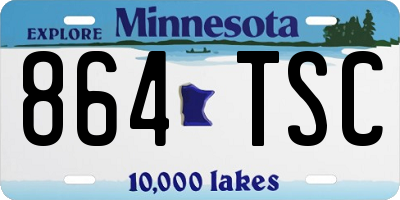 MN license plate 864TSC