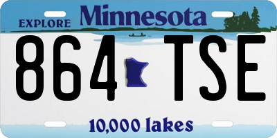 MN license plate 864TSE
