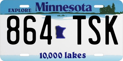 MN license plate 864TSK