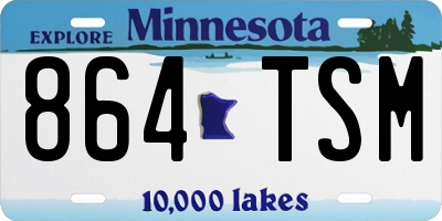 MN license plate 864TSM