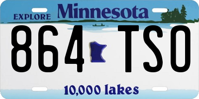 MN license plate 864TSO