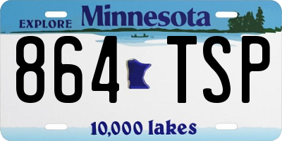 MN license plate 864TSP