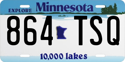 MN license plate 864TSQ