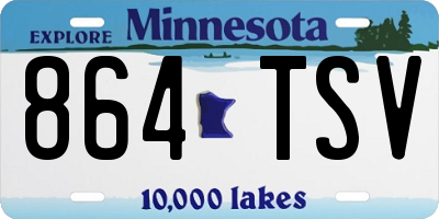 MN license plate 864TSV