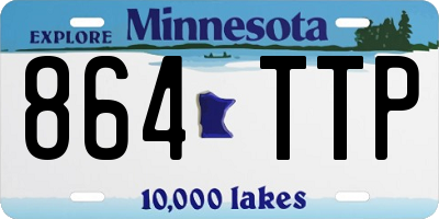 MN license plate 864TTP
