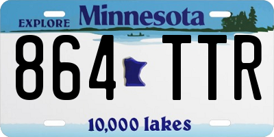 MN license plate 864TTR