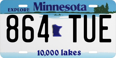 MN license plate 864TUE
