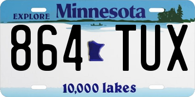 MN license plate 864TUX