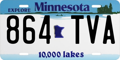 MN license plate 864TVA