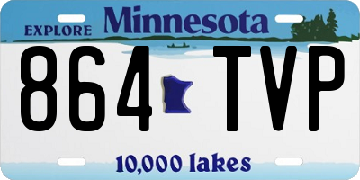 MN license plate 864TVP