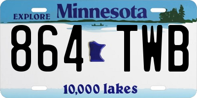 MN license plate 864TWB
