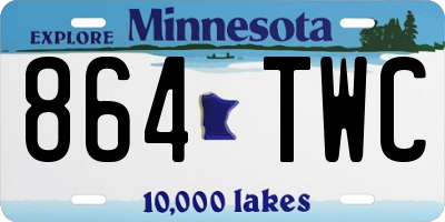 MN license plate 864TWC