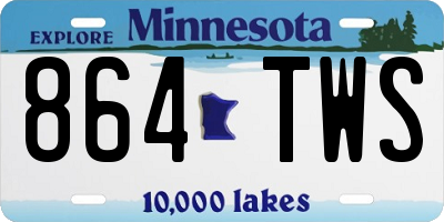 MN license plate 864TWS