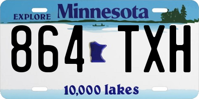 MN license plate 864TXH