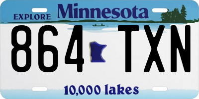 MN license plate 864TXN